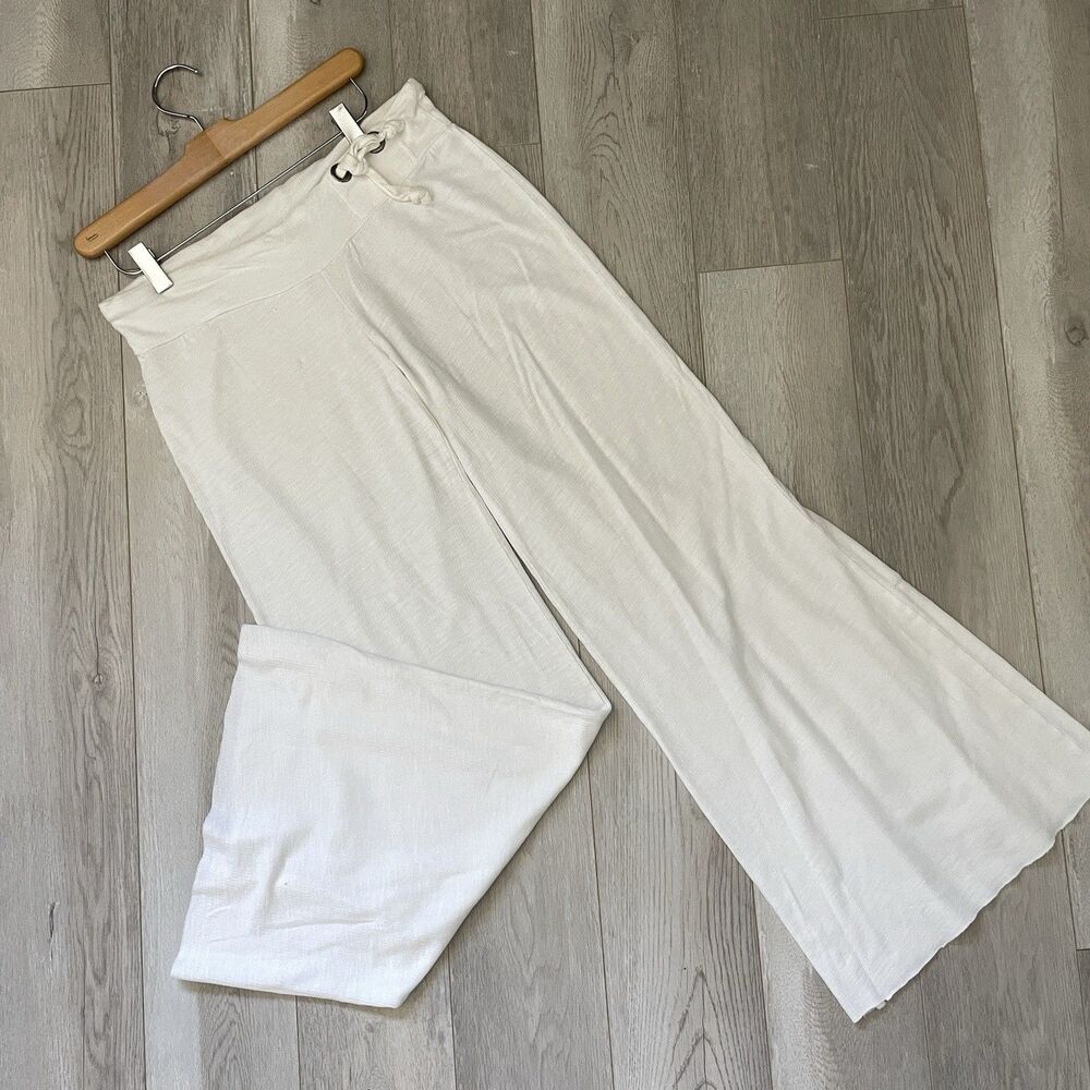 Pink Lotus Sweatpants low rise wide leg womens White xsmall y2k retro loungewear